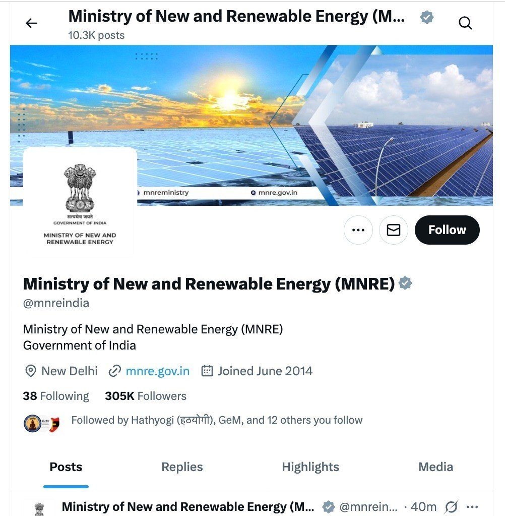 MNRE Twitter